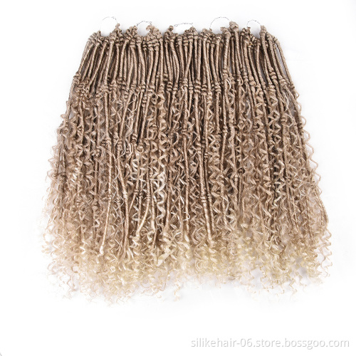 20" New Goddess Locs Crochet Hair  Faux Locs Wavy Crochet Curly Hair fuax Locs Crochet with Curly Ends River Curls Crochet Hair